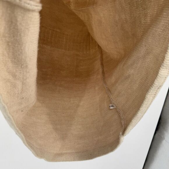 New York & Company Vintage Style Beige Hooded Acrylic Sweater Small - Picture 4 of 7